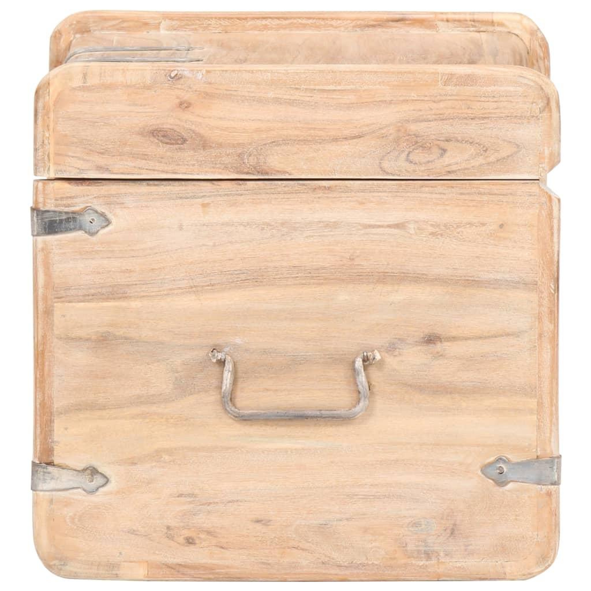 Voir la diapositive 4 : VIDAXL Coffre 40x40x40 cm Bois d'acacia solide