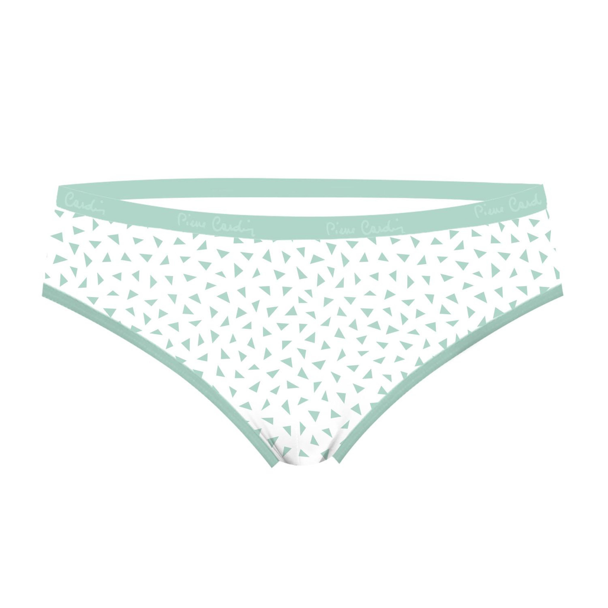 Voir la diapositive 5 : PIERRE CARDIN Lot de 3 slips femme  en coton uni et imprimé ceinture fine 2cm pck12