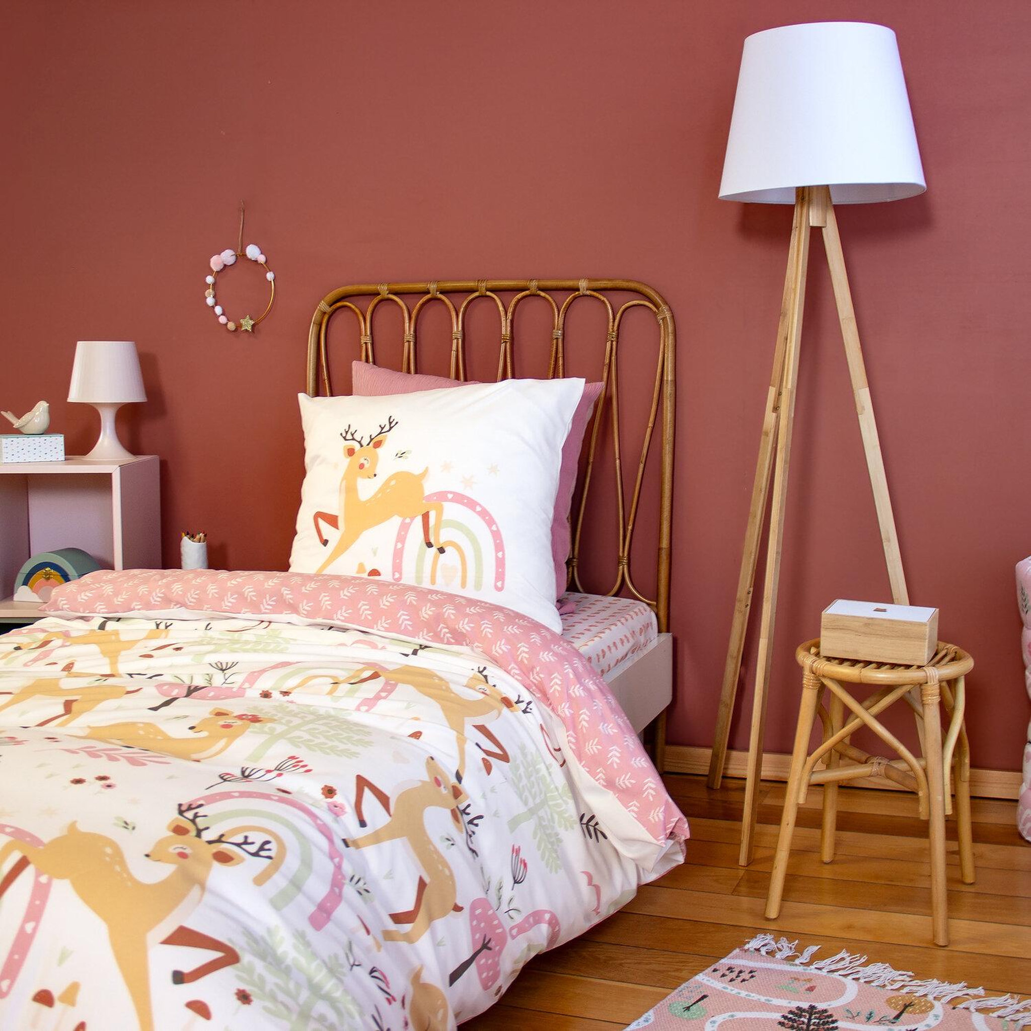 Voir la diapositive 3 : Home collection Parure housse de couette 2pcs 140x200 100% microfibre - bambina