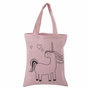 Voir la diapositive 1 : Rayher Sac en coton rose 25 x 20 cm - licorne