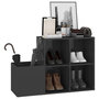 Voir la diapositive 4 : VIDAXL Armoire a chaussures d'entree gris brillant bois ingenierie