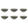Voir la diapositive 1 : Paris Prix Lot de 6 Bols  Au Grès du Temps  19cm Gris