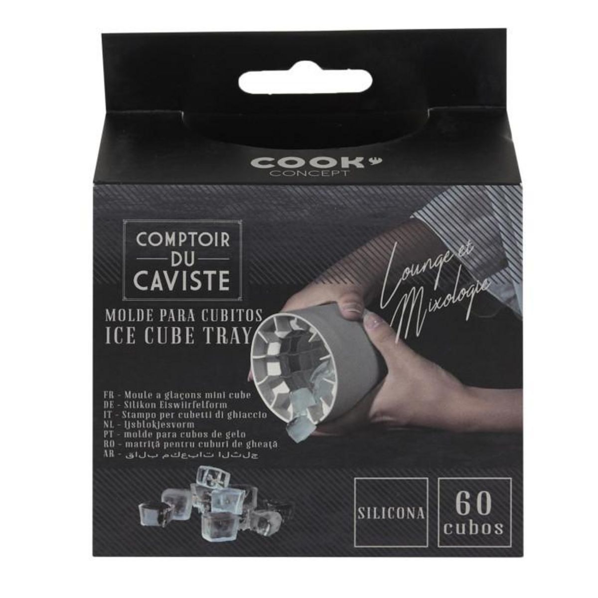 Paris Prix Moule à Mini Glaçons  60 Cubes  9cm Beige