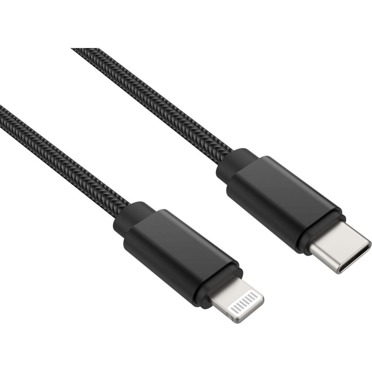 ADEQWAT Câble Lightning vers USB-C 2M certifié Apple Noir