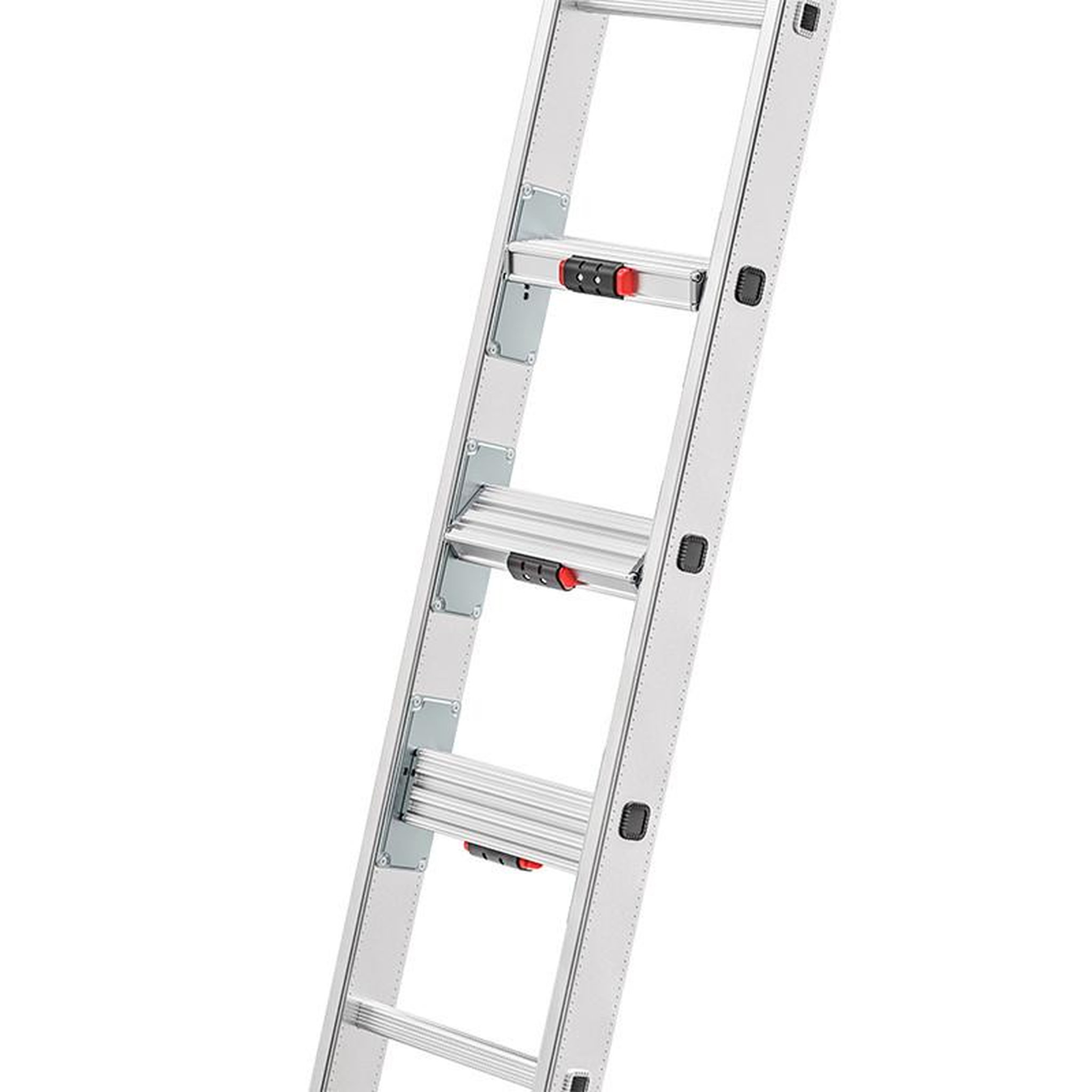 Voir la diapositive 2 : HAILO Echelle transformable 2 plans 2x12 échelons 5,6m/6,6m en Aluminium Hailo S 110 Pro