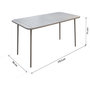 Voir la diapositive 3 : Habitat et Jardin Table jardin en métal  Bilbao  - 180 x 90 x 71 cm - Taupe