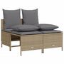 Voir la diapositive 4 : VIDAXL Salon de jardin avec coussins 5 pcs beige resine tressee