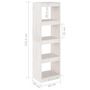 Voir la diapositive 6 : VIDAXL Bibliotheque/Separateur de piece Blanc 40x30x135,5cm Pin massif
