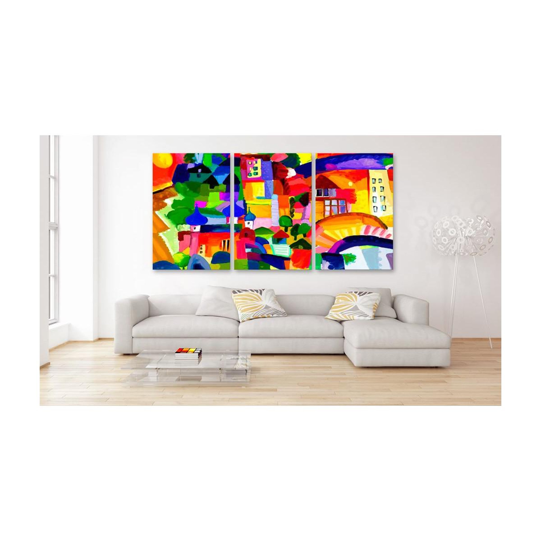 Voir la diapositive 2 : Paris Prix Tableau Imprimé  Colourful Town