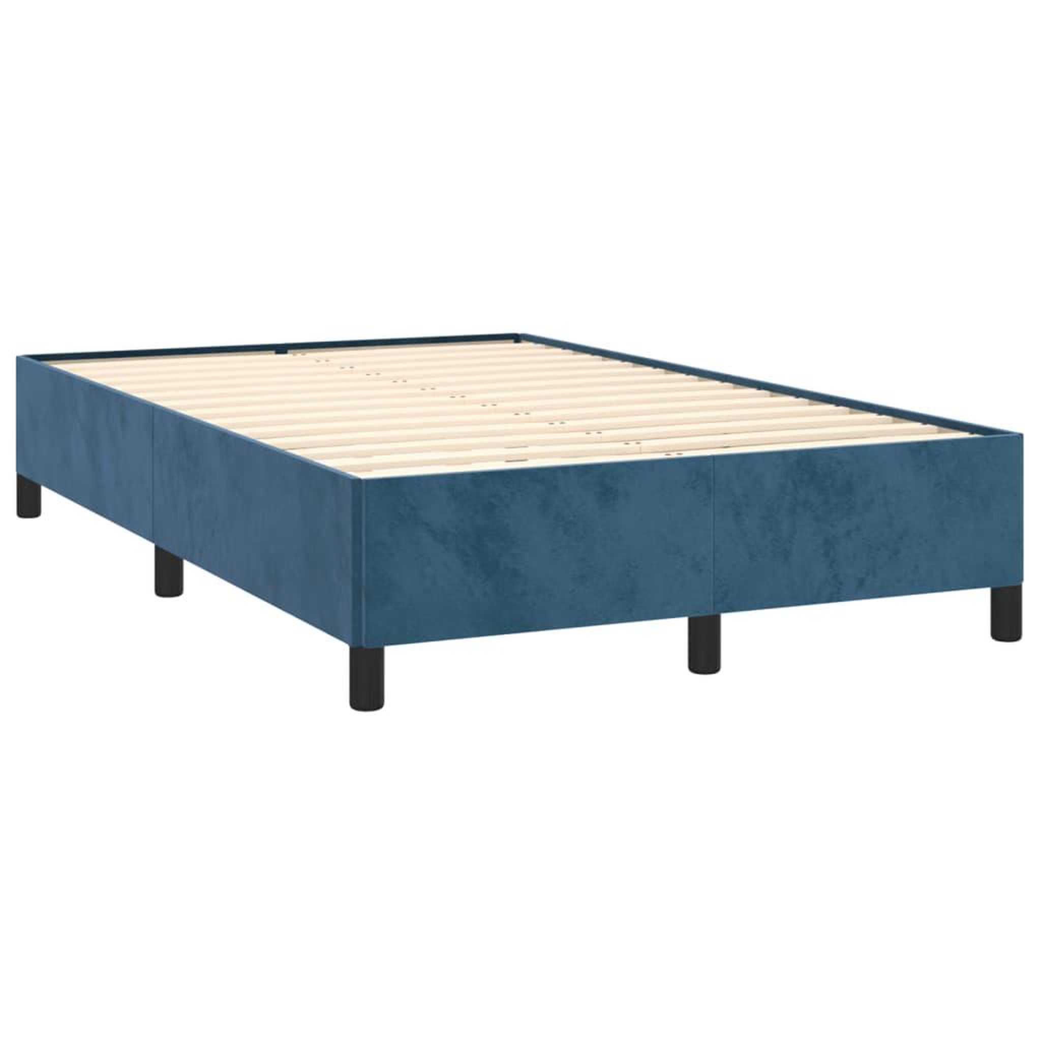 Voir la diapositive 3 : VIDAXL Cadre de lit sans matelas bleu fonce 120x190 cm velours
