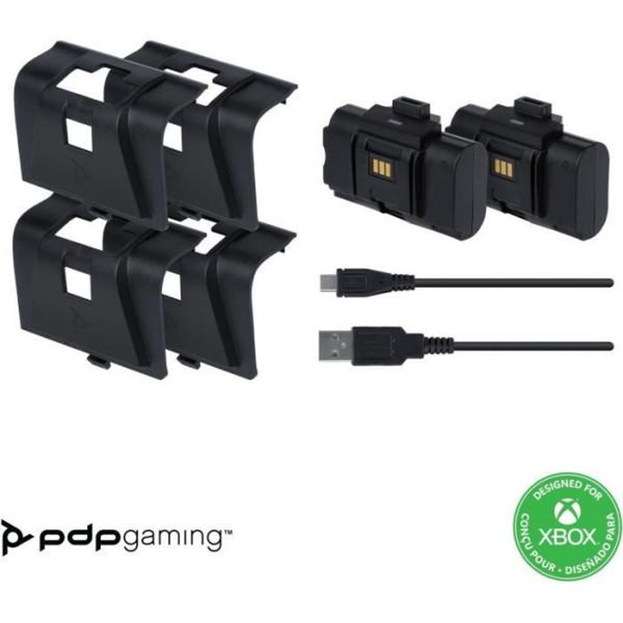 Voir la diapositive 2 : PDP Kit Play & Charge pour manette - PDP - Xbox One et Series X|S - Noir