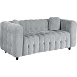 Habitat et Jardin Canapé droit en tissu chenille  Vendome  - 3 places - Gris