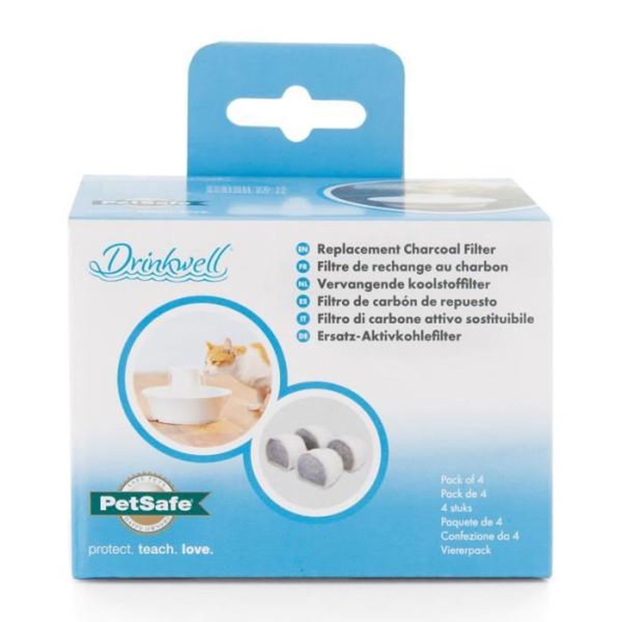 Voir la diapositive 2 : Pet Safe Petsafe - filtre au charbon de rechange pour fontaine a eau drinkwell en céramique avalon, pagoda et streamside, naturel, pack