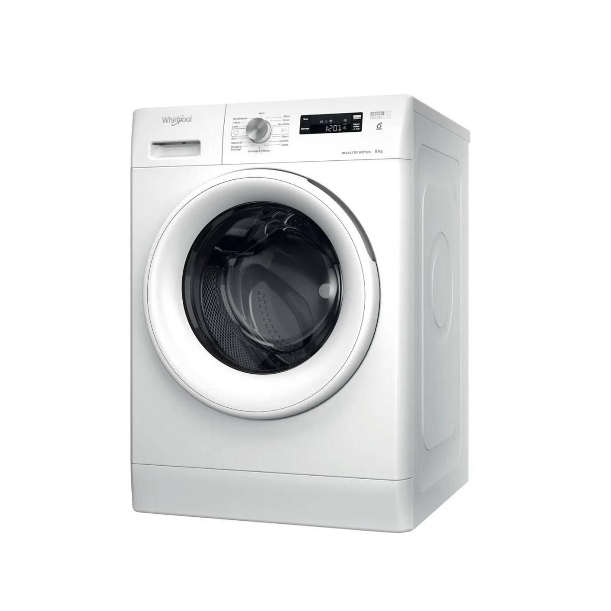 Whirlpool Lave-linge hublot 8kg 1200 tours/min - PFFS38258WFR