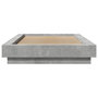 Voir la diapositive 5 : VIDAXL Cadre de lit et lumieres LED sans matelas gris beton 90x190 cm