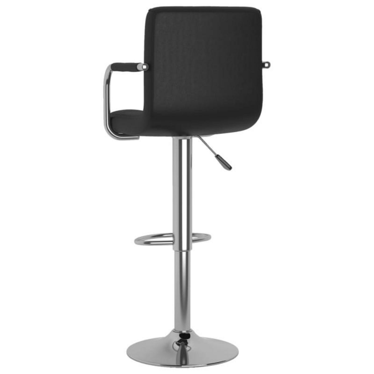 VIDAXL Tabourets de bar lot de 2 noir similicuir
