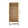 Voir la diapositive 4 : BEST MOBILIER Nagato - armoire - cannage et effet bois - 80 cm