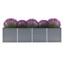 Voir la diapositive 1 : VIDAXL Lit sureleve de jardin Acier galvanise 320x80x77 cm Gris