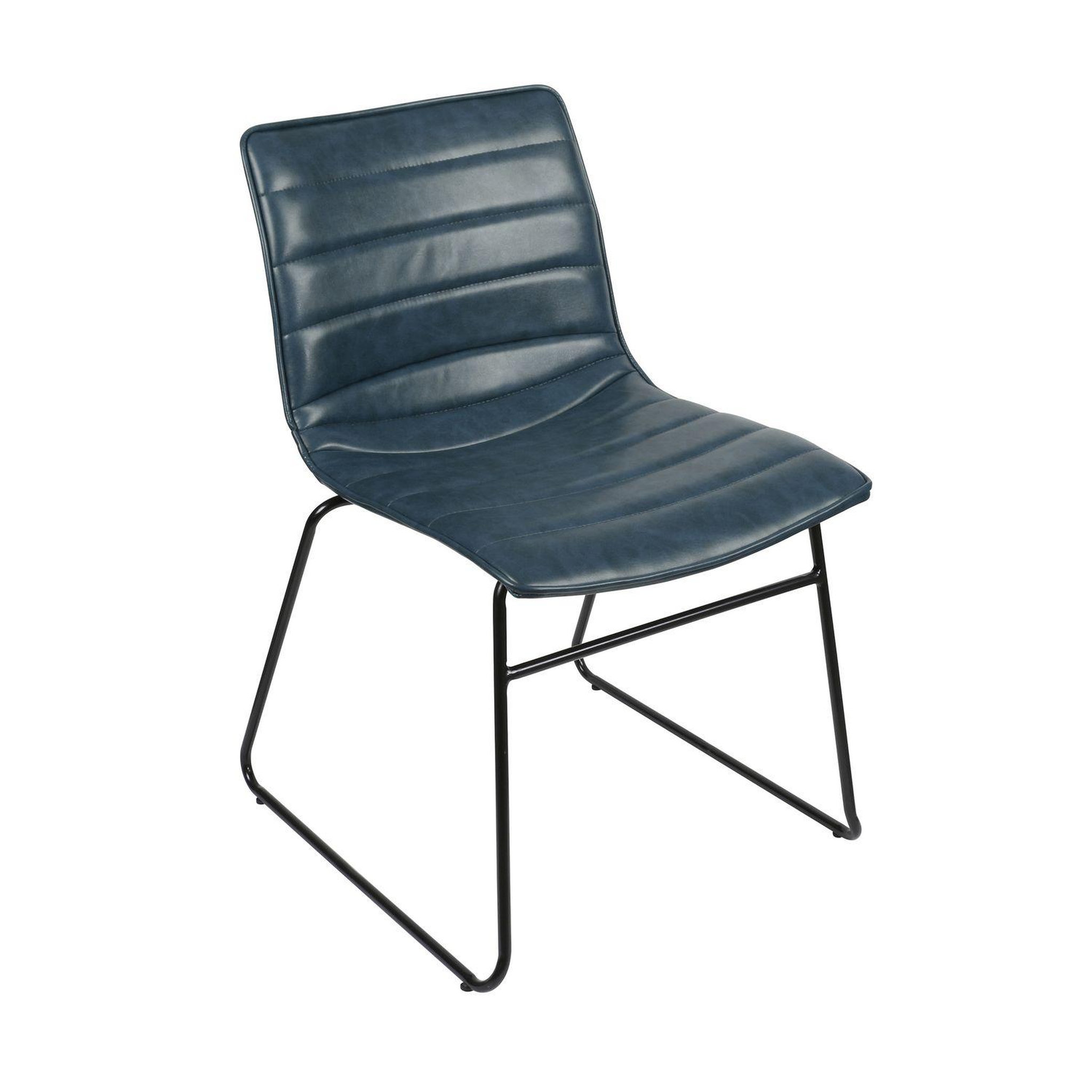 DIVERS Chaise industrielle Brooklyn. Coloris disponibles : Gris, Bleu