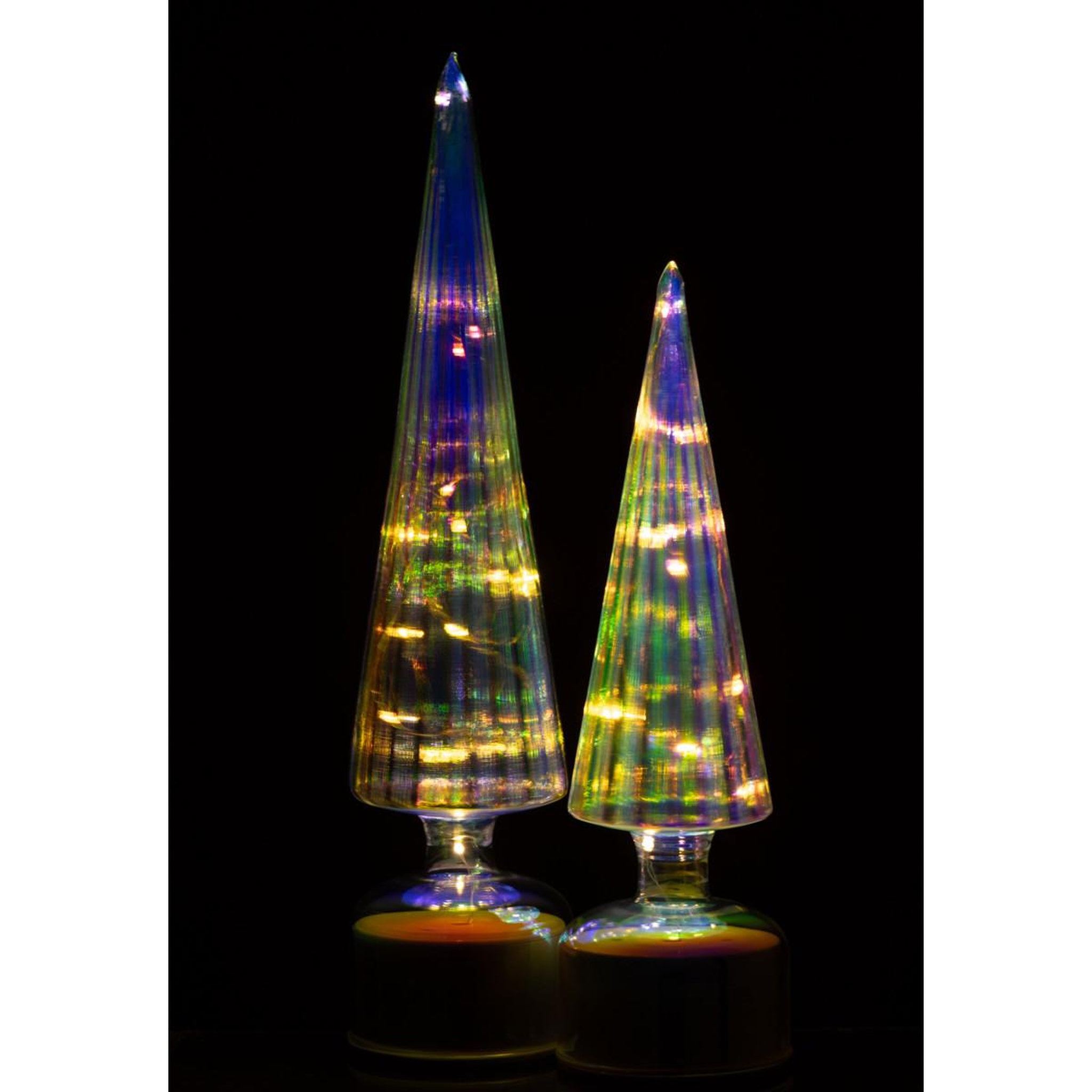 Voir la diapositive 6 : J-LINE Sapin Tournant à LED  Félicie  39cm Multicolore