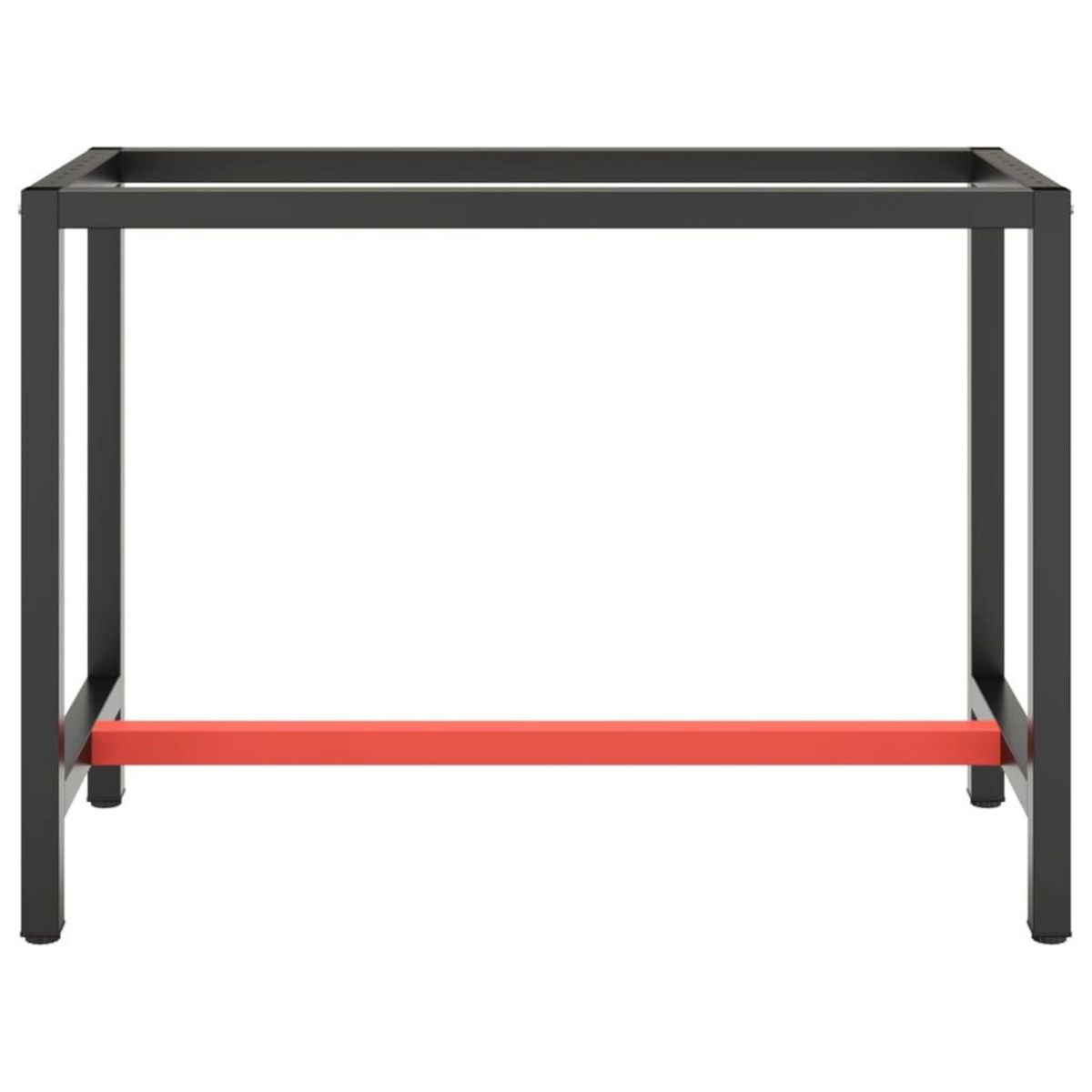 VIDAXL Cadre de banc de travail Noir et rouge mat 110x50x79 cm Metal