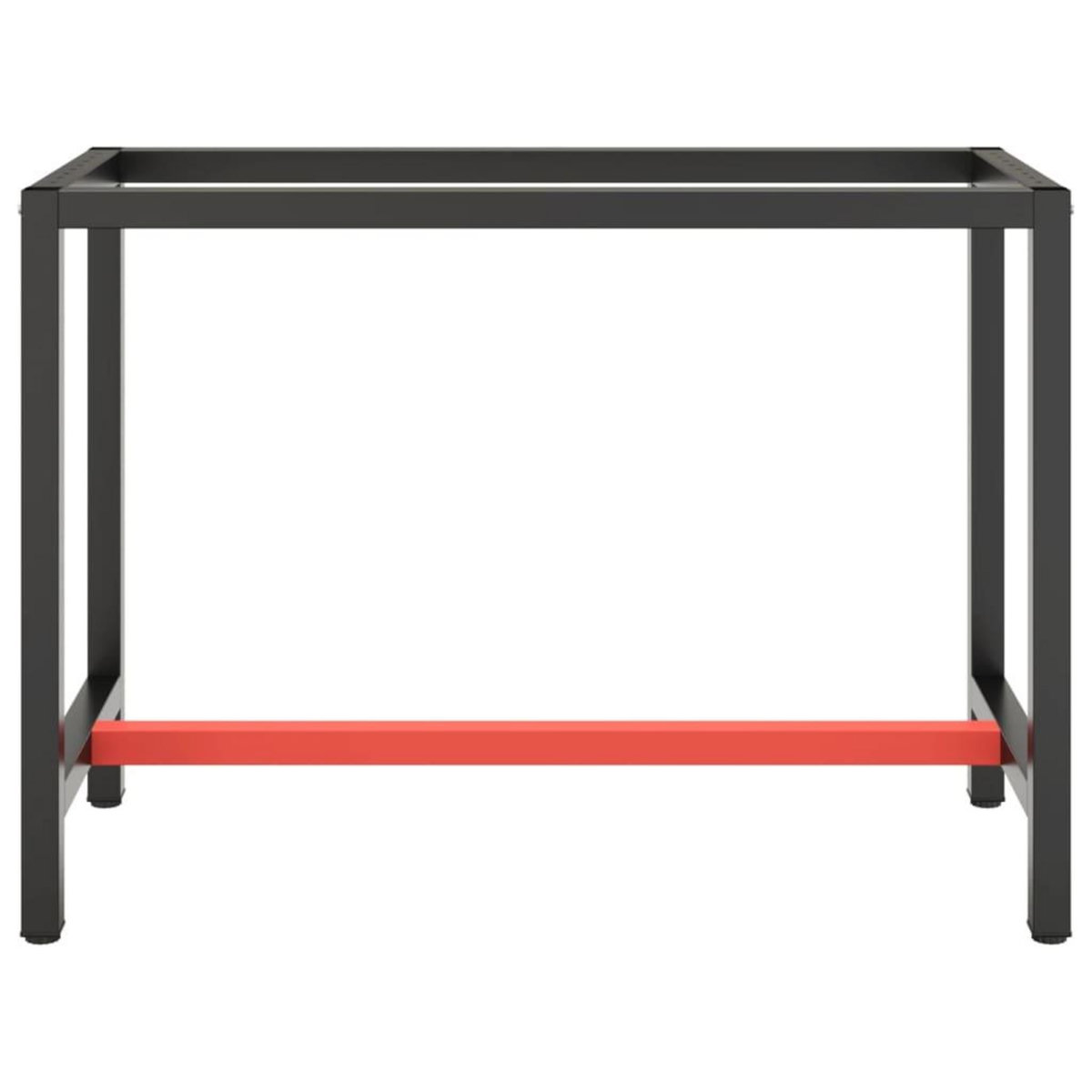 VIDAXL Cadre de banc de travail Noir et rouge mat 110x50x79 cm Metal