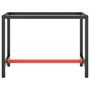 Voir la diapositive 3 : VIDAXL Cadre de banc de travail Noir et rouge mat 110x50x79 cm Metal