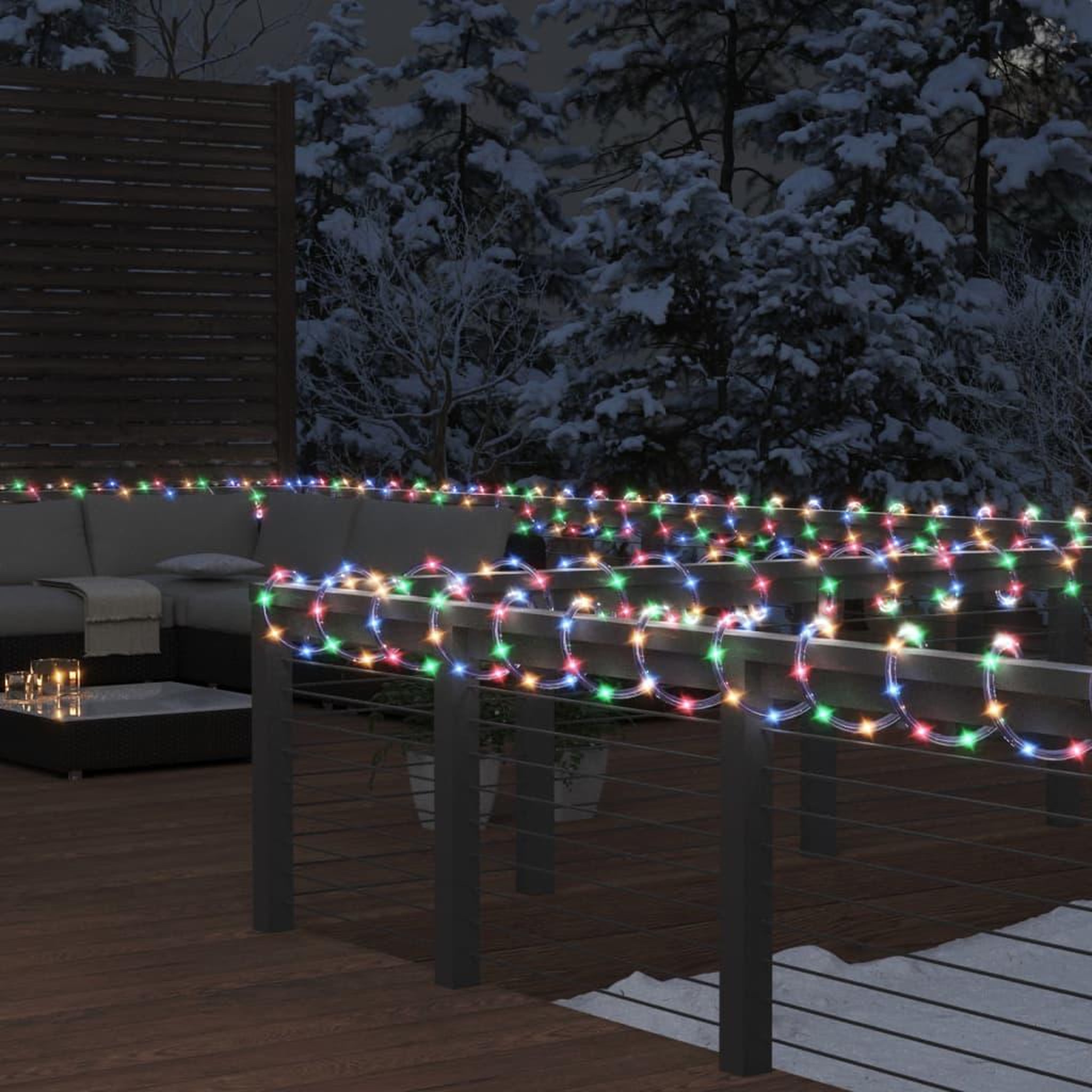 VIDAXL Cordon lumineux avec 1200 LED Multicolore 50 m PVC