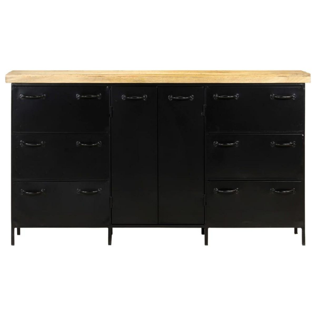 VIDAXL Buffet 140x38x76 cm Bois de manguier brut