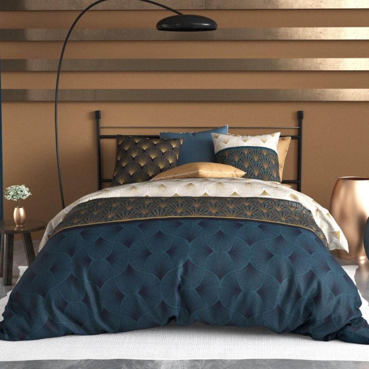 ATELIER DU COTON Housse de couette 260x240 + 2 taies coton 57 fils