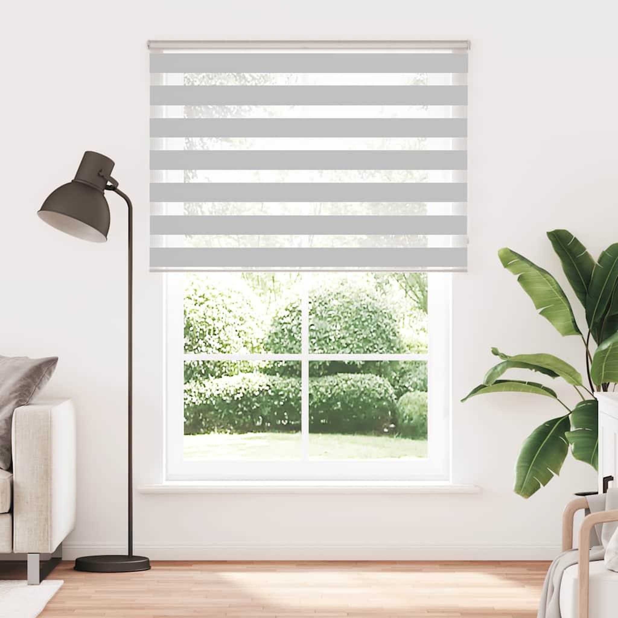 Voir la diapositive 2 : VIDAXL Store zebre gris clair largeur du tissu 160,9 cm polyester