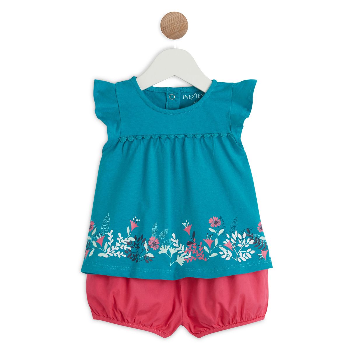INEXTENSO Ensemble t-shirt manches courtes + short bébé fille