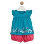 Voir la diapositive 1 : INEXTENSO Ensemble t-shirt manches courtes + short bébé fille