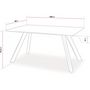 Voir la diapositive 3 : Habitat et Jardin Table repas  Manhattan  Chêne / Noir - 160 x 90 x 75,5 cm