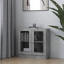 Voir la diapositive 1 : VIDAXL Armoire a vitrine Gris beton 82,5x30,5x80 cm Bois d'ingenierie