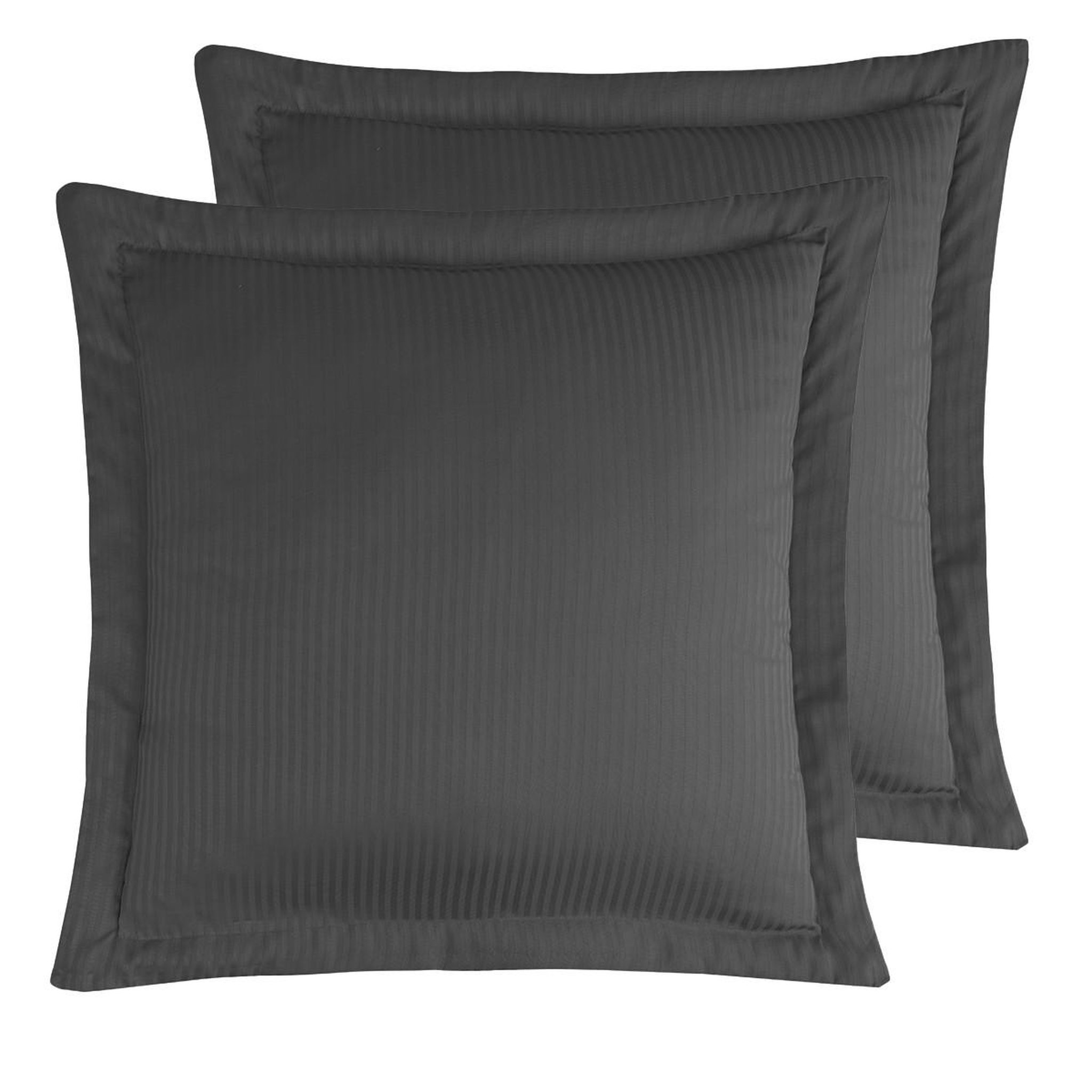 Voir la diapositive 1 : Sensei Maison Lot de 2 taies d'oreiller rayées en satin de coton 120 fils VERSALUXE