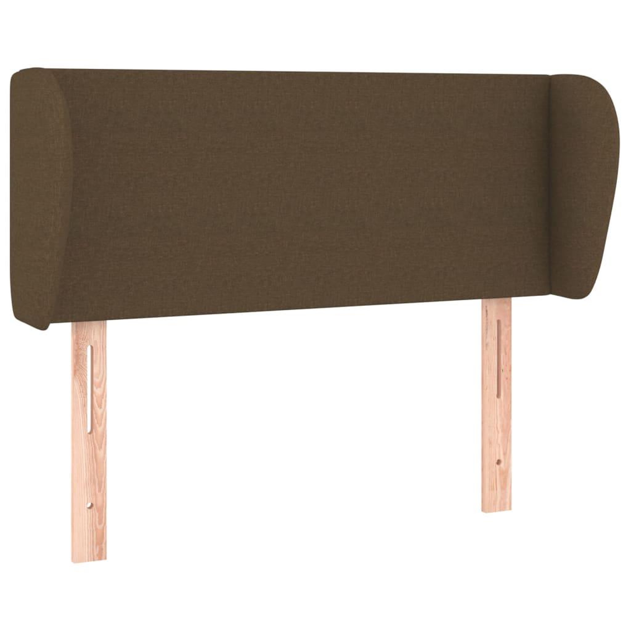 Voir la diapositive 2 : VIDAXL Tete de lit avec oreilles Marron fonce 93x23x78/88 cm Tissu