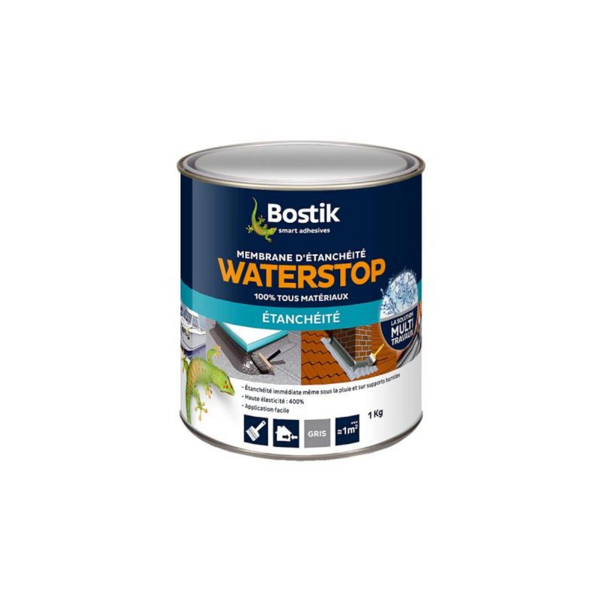 Bostik Membrane d'étanchéité BOSTIK WATERSTOP - gris - 1kg