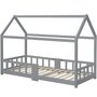 Voir la diapositive 5 : MERAX Lit cabane enfant 90 x 200 cm avec sommier