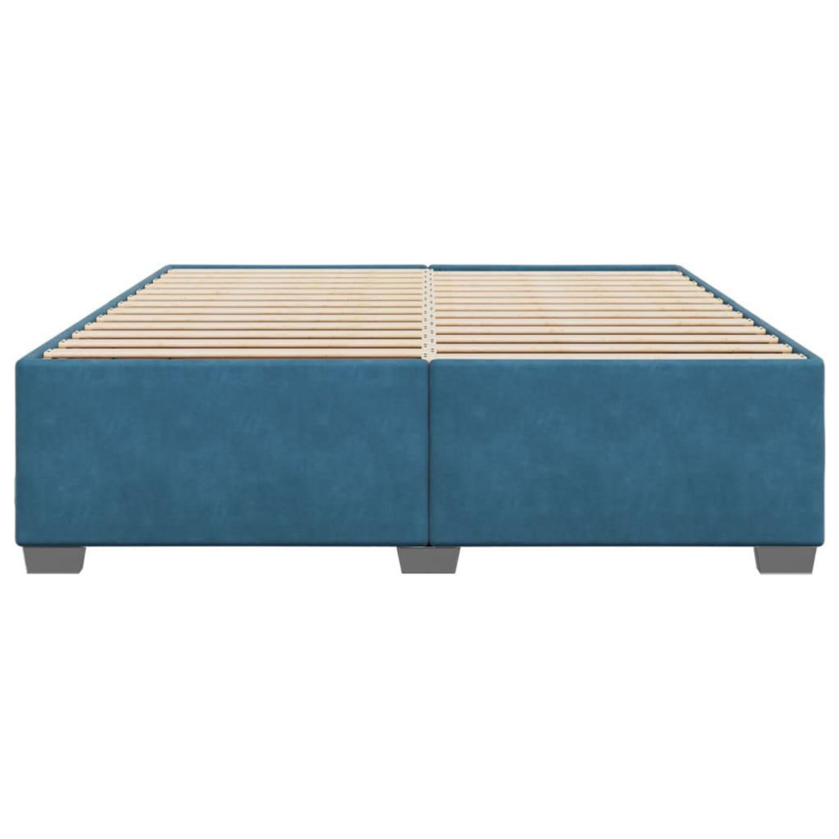 VIDAXL Cadre de lit sans matelas bleu 200x200 cm velours