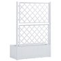 Voir la diapositive 5 : VIDAXL Lit sureleve de jardin et treillis et systeme d'arrosage Blanc