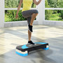 Voir la diapositive 2 : HOMCOM Stepper fitness aerobic hauteur reglable surface antiderapante 80 x 31 x 20 cm noir bleu