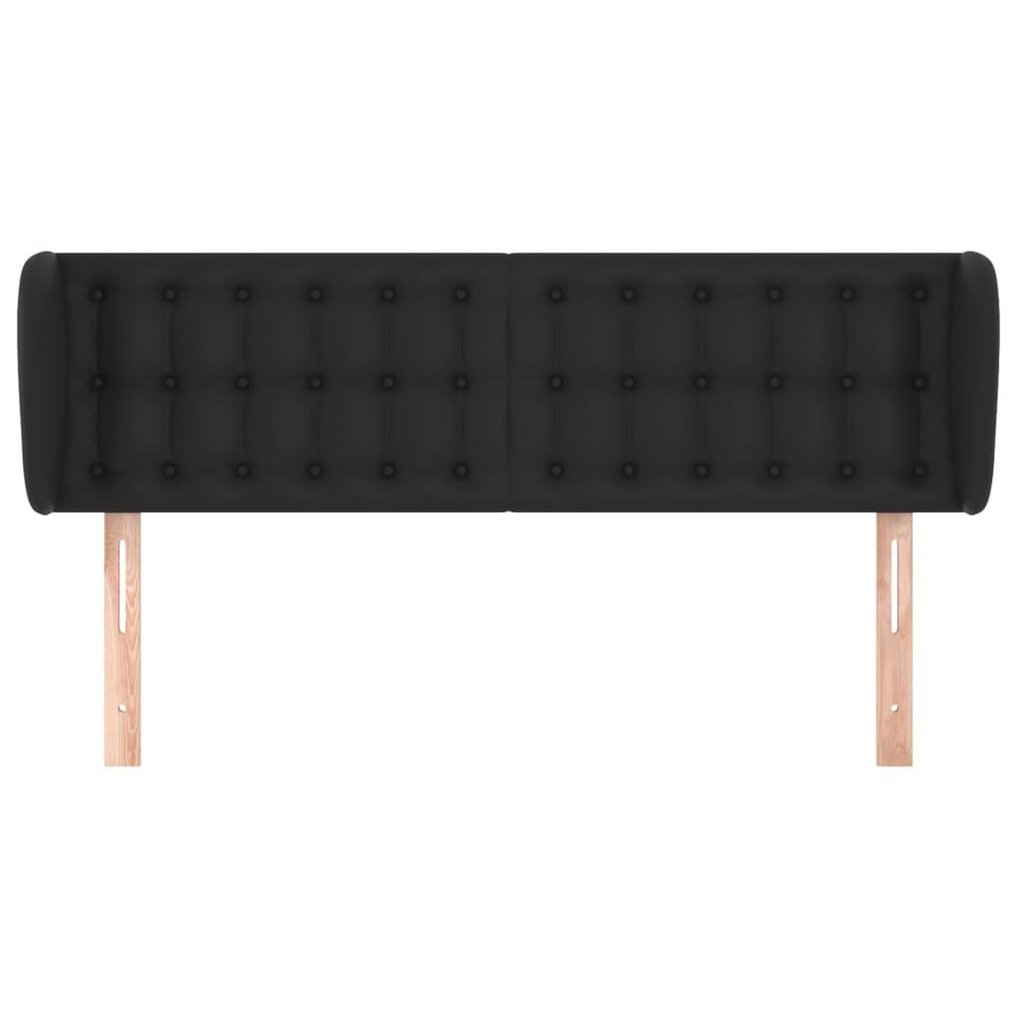 Voir la diapositive 3 : VIDAXL Tete de lit avec oreilles Noir 147x23x78/88 cm Similicuir