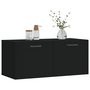 Voir la diapositive 4 : VIDAXL Armoire murale noir 80x36,5x35 cm bois d'ingenierie