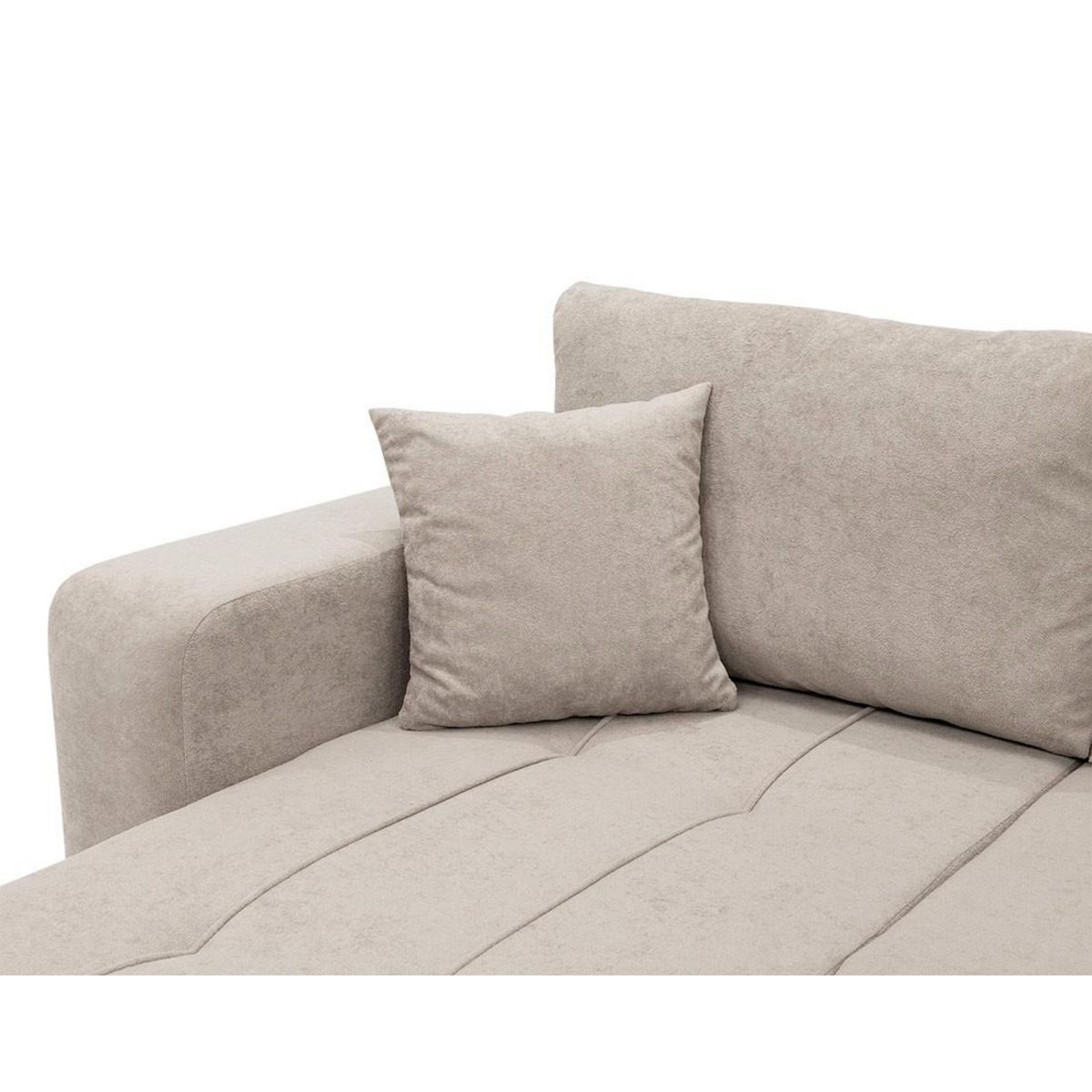 BEST MOBILIER Nicole - canapé panoramique en u 7 places convertible avec coffre en tissu