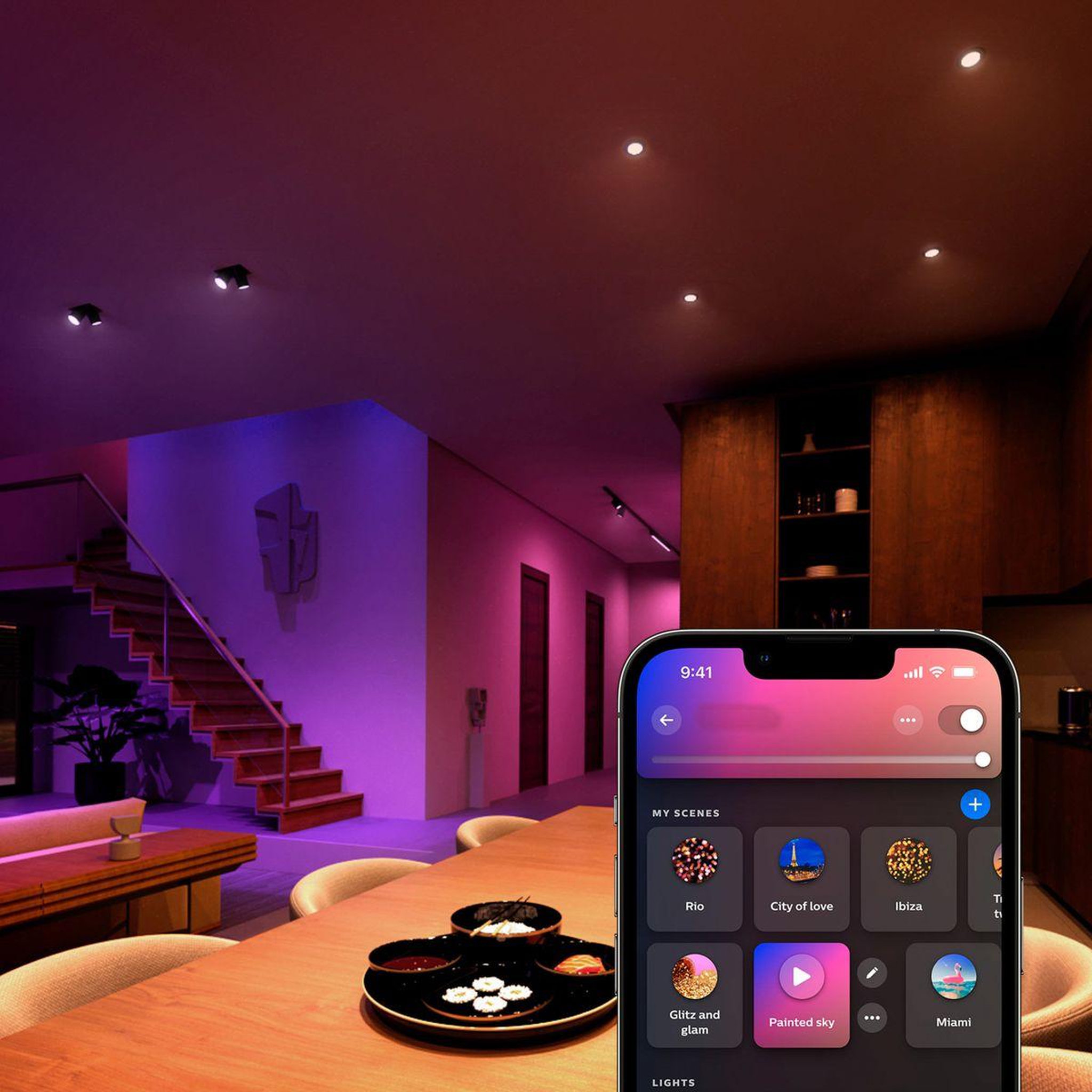 Voir la diapositive 4 : PHILIPS HUE Ampoule led connectée gu10 white&color ambiance pack de 2