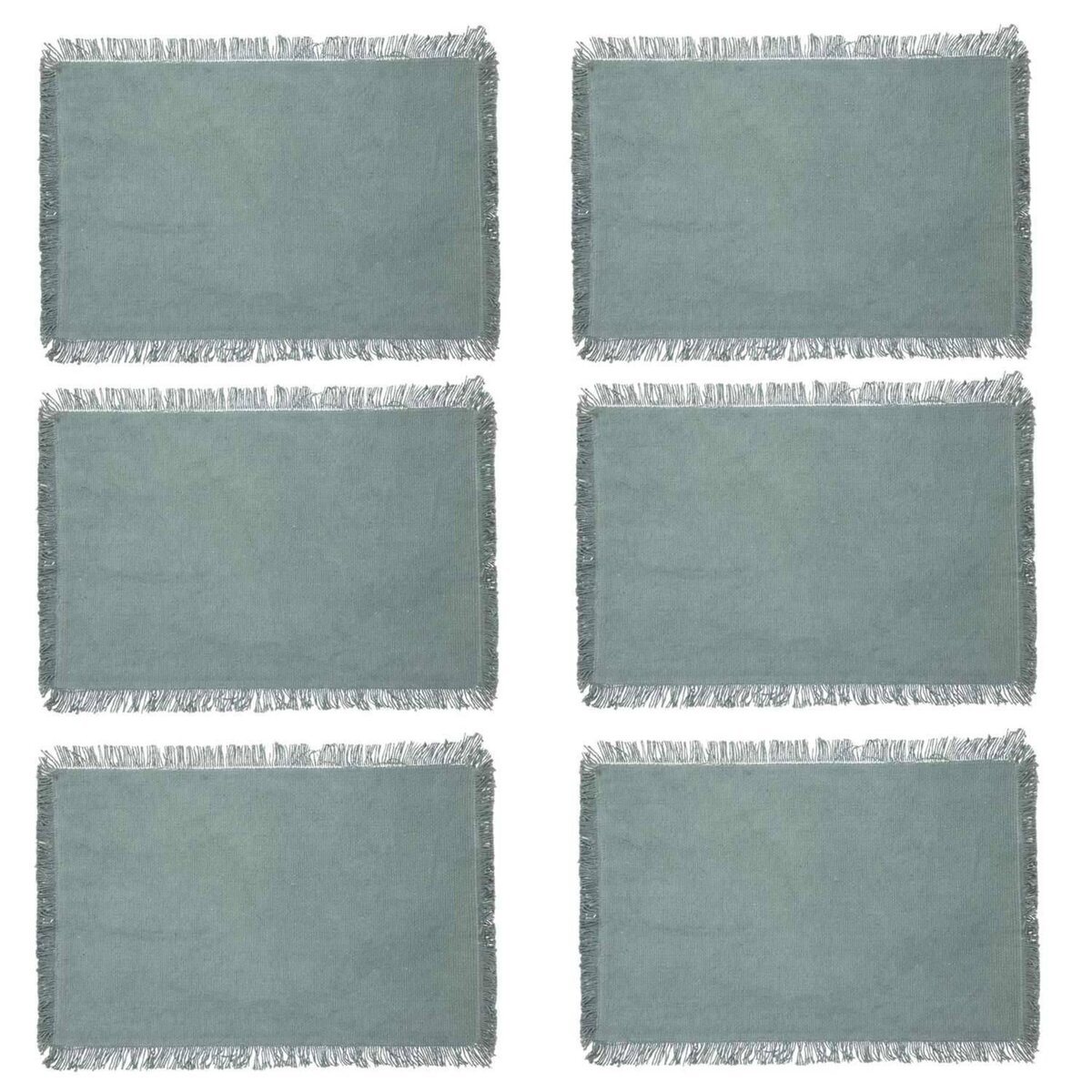 TOILINUX Lot de 6 Sets de table Maha en coton