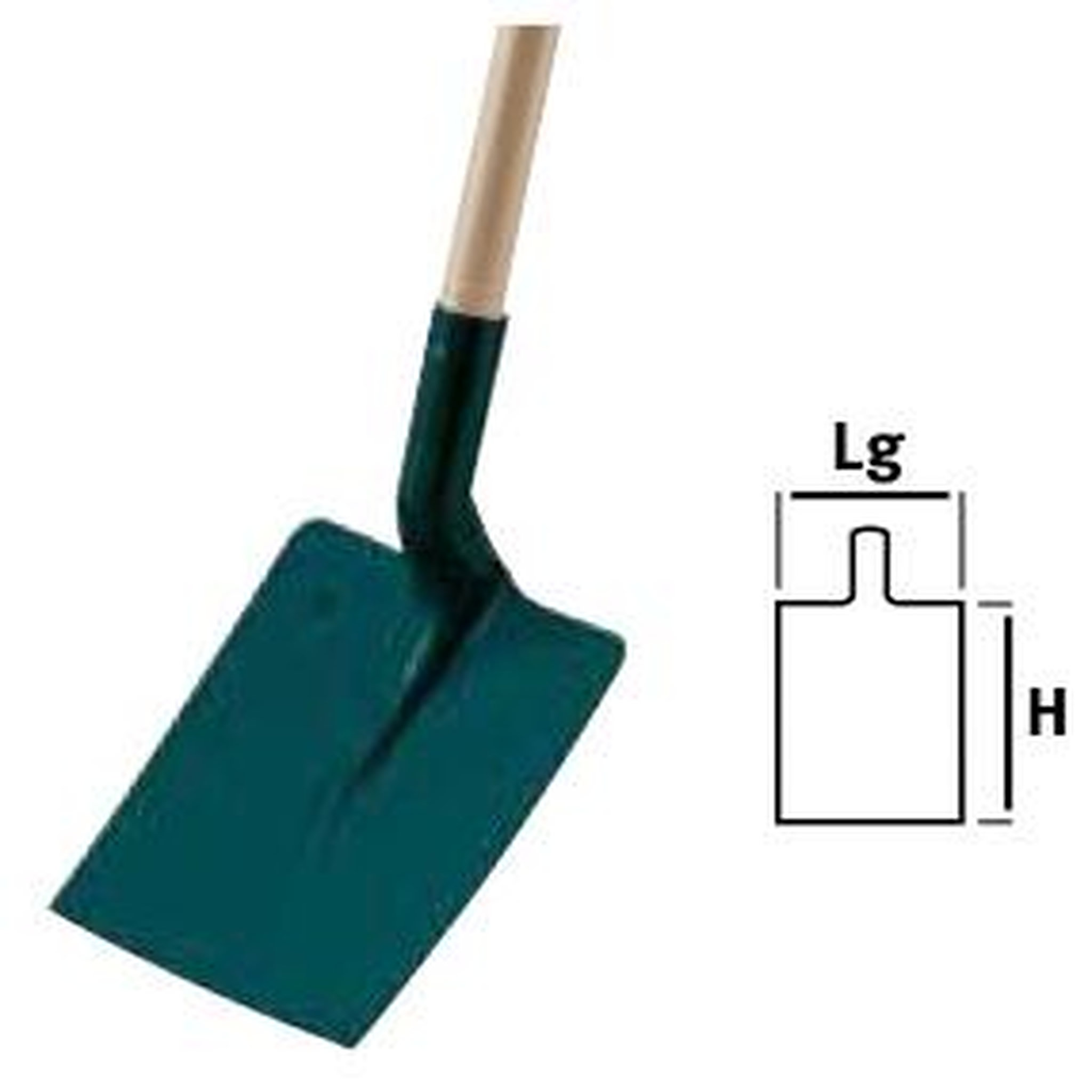 Leborgne Pelle carrée tôle - 25 cm - manche bois 110 cm certifié PEFC 100%