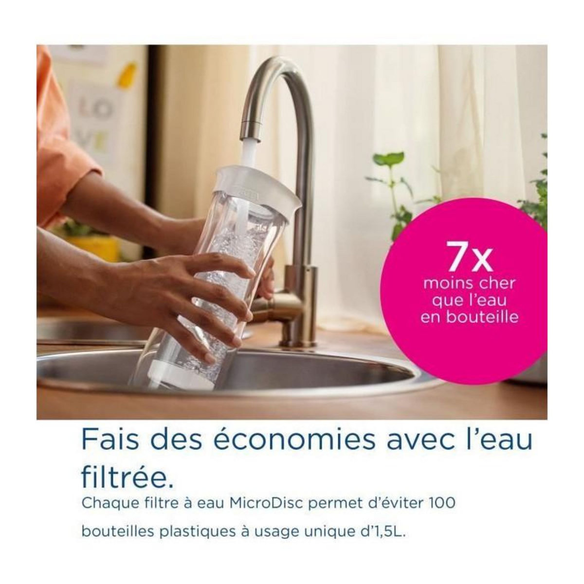 Brita Bouteille filtrante - BRITA - Blanc Graphite - 6 filtres MicroDisc inclus