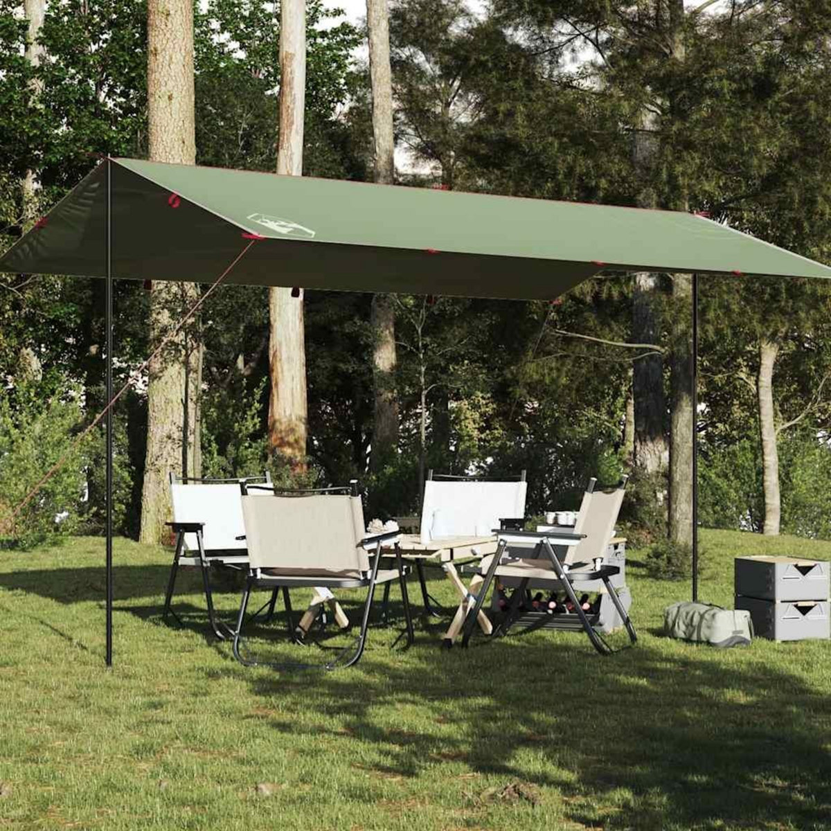 VIDAXL Bache de camping vert 500x294 cm impermeable